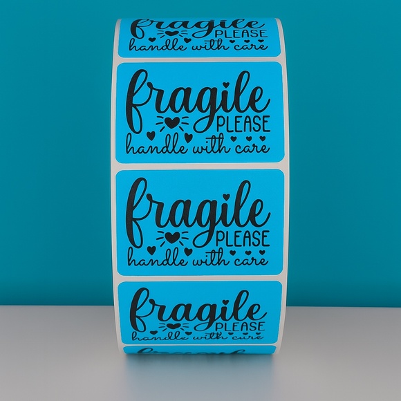 Fragile Handle With Care Stickers Shipping Labels for Packages, Mailing,Packing - Picture 2 of 11